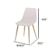 Chaise de salle à manger en cuir Domina Chaise d'appoint Ensemble de 2 chaises modernes et confortables
