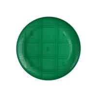 Mainstays Green Plaid Polypropylene Dinner Plate, 10.5 Inch