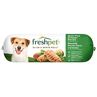 Freshpet Fresh Dog Food, Grain Free Chicken Recipe, Slice & Serve Roll, 454 gm, Freshpet Grain Free Chicken Roll
