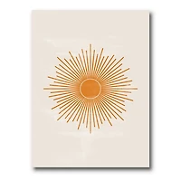 Designart Orange Sun Print II Canvas Wall Art