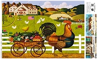 Buffalo Games Rooster Express 300-Piece Interlocking Jigsaw Puzzle for Adults Ages 14-99 Years