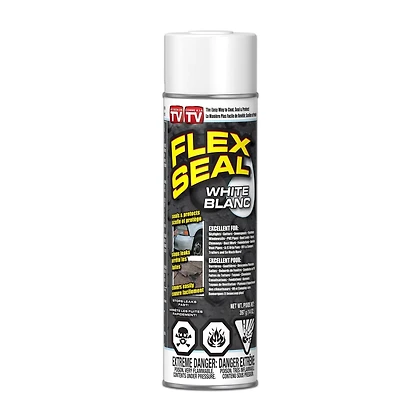 FLEX SEAL SPRAY WHITE 14 OZ LIQUID RUBBER SEALANT COATING, STOP LEAKS FAST!