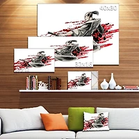 Design Art Japan Warrior Canvas Print