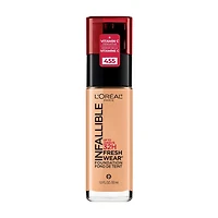 L'Oréal Paris Fond de Teint Liquide Infallible Fresh Wear, couvrance totale Formule Longue Tenue