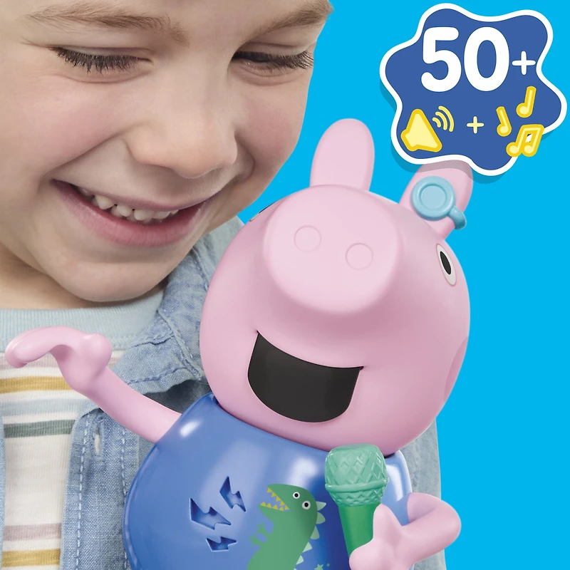 Jouets Peppa Pig Figurine George qui chante et fait des blagues, jouets musicaux préscolaires pour garçons et filles, 3 ans et plus - Version anglaise