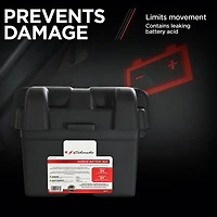 Schumacher BAF-BM1 Boîtier marin pour accumulateur, fait de Polyéthylène de densité élevée, Noir