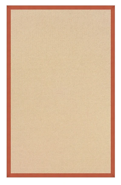Tapis Athena naturel et orange brûlé 9 pi 10 po x 13 pi