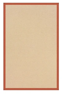 Tapis Athena naturel et orange brûlé 9 pi 10 po x 13 pi