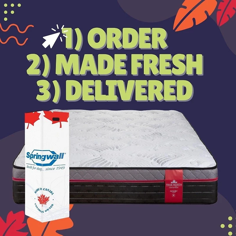 Springwall Matelas BELINDA mi-ferme 8.5 po à ressorts ensachés