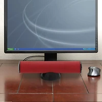 GOgroove SonaVERSE Haut-parleurs USB pour ordinateur portable – Mini barre de son alimentée par USB avec haut-parleur externe portable à clipser pour moniteur, un câble pour entrée audio numérique et