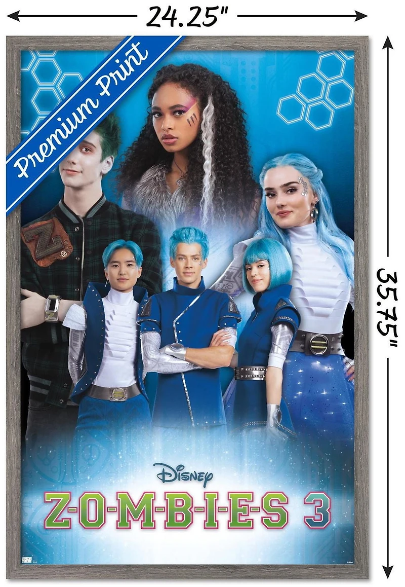 Disney Zombies 3 - Group Wall Poster with Pushpins, 22.375" x 34"