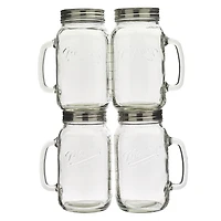Mason Craft & More 4Pc 32oz/.94L Mason Jars with Handle