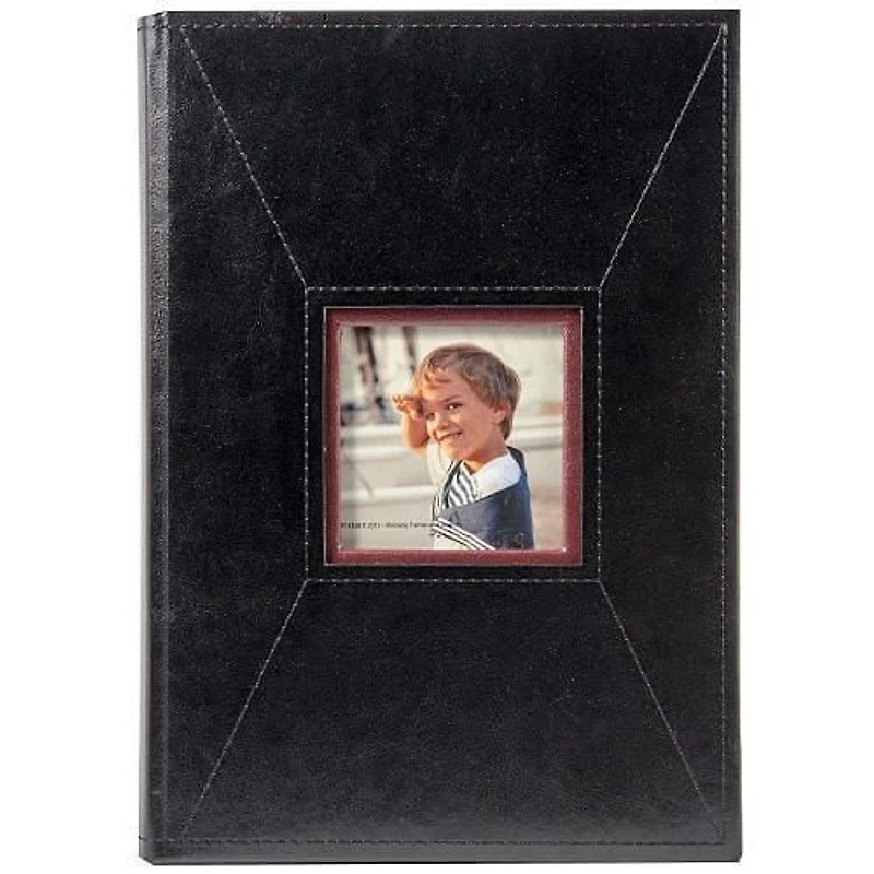 Pinnacle Frames 3-up Stitched Black Photo Album