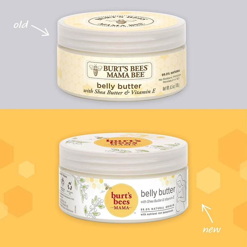Burt's Bees Mama Bee Belly Butter, Fragrance Free Lotion,