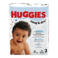 Huggies Snug & Dry Baby Diapers, Giga Size 1-7, 128-54 Count