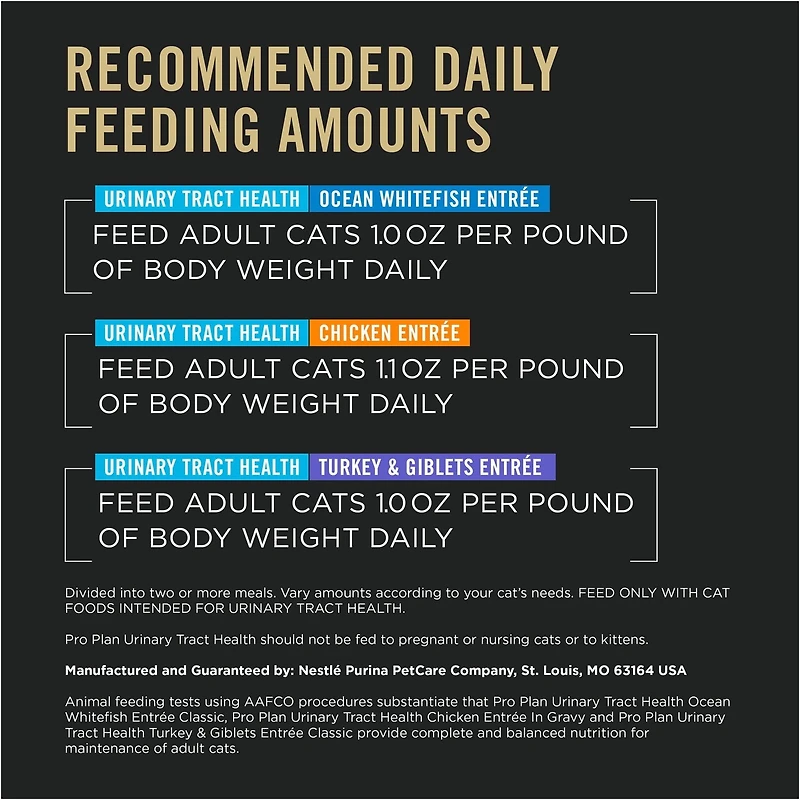 Purina Pro Plan Specialized Urinary Tract Health Variety Pack Ocean Whitefish, Chicken, Turkey, Wet Cat Food 12 x 85 g