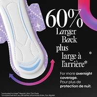 Serviettes maxi de nuit Kotex, 39 unités
