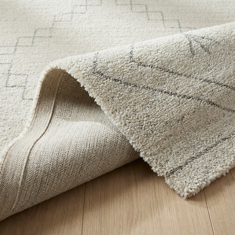 Rug Branch Casa Abstract Indoor Area Rug, Beige Cream, Boho - Living Room, Bedroom, Dining Room, and Kitchen