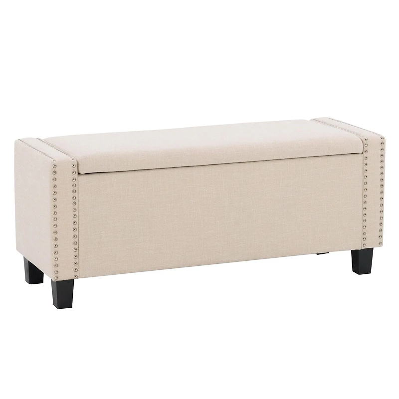 CorLiving Boston Storage Fabric Ottoman