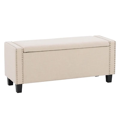 CorLiving Boston Storage Fabric Ottoman