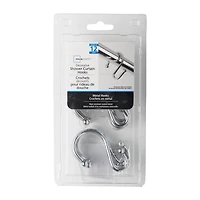 Mainstays S-Shaped Decorative Shower Curtain Hooks, Assorted Finishes, Set of 12
