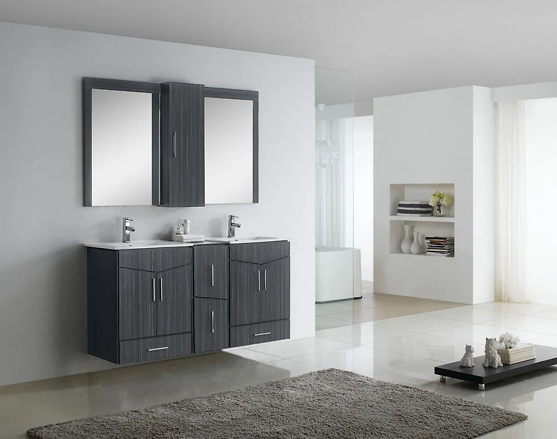 American Imaginations 58-in. W Vanity Base Set Dawn Grey AI-18133