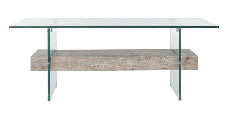 Safavieh Kayley Retro 2 Tier Glass Coffee Table