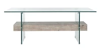 Safavieh Kayley Retro 2 Tier Glass Coffee Table