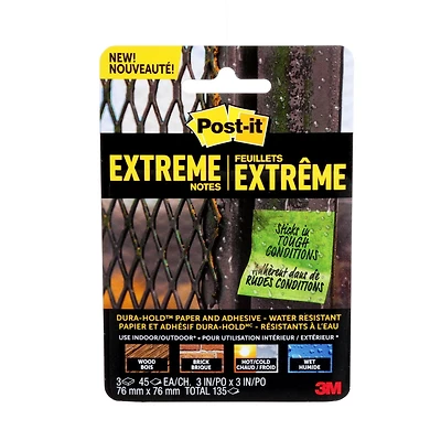 Feuillets Extrême Post-it®, EXT33-3TRYGN-C, verts, 3/paquet