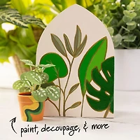 Plaid Plaque d'arche gothique en bois inachevé, 5" x 7" Plaque en bois