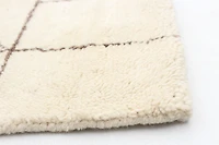 ECARPETGALLERY Tapis Noué à la Main pour Salon, Salle à Manger et Chambre à Coucher Marocain Collection Tangier 5'0" x 8'0" en Ivoire