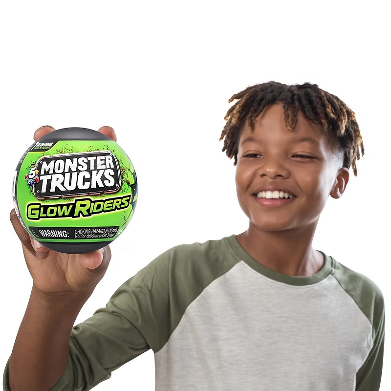 Capsule mystère de camions monstres Glow Riders Série 2 à collectionner 5 Surprise