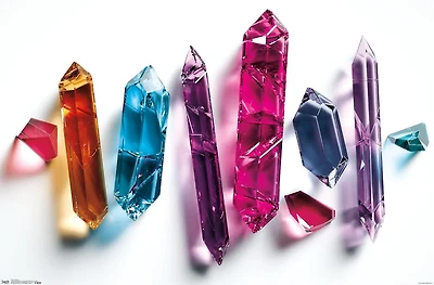 Colorful Crystals Wall Poster, 22.375" x 34"
