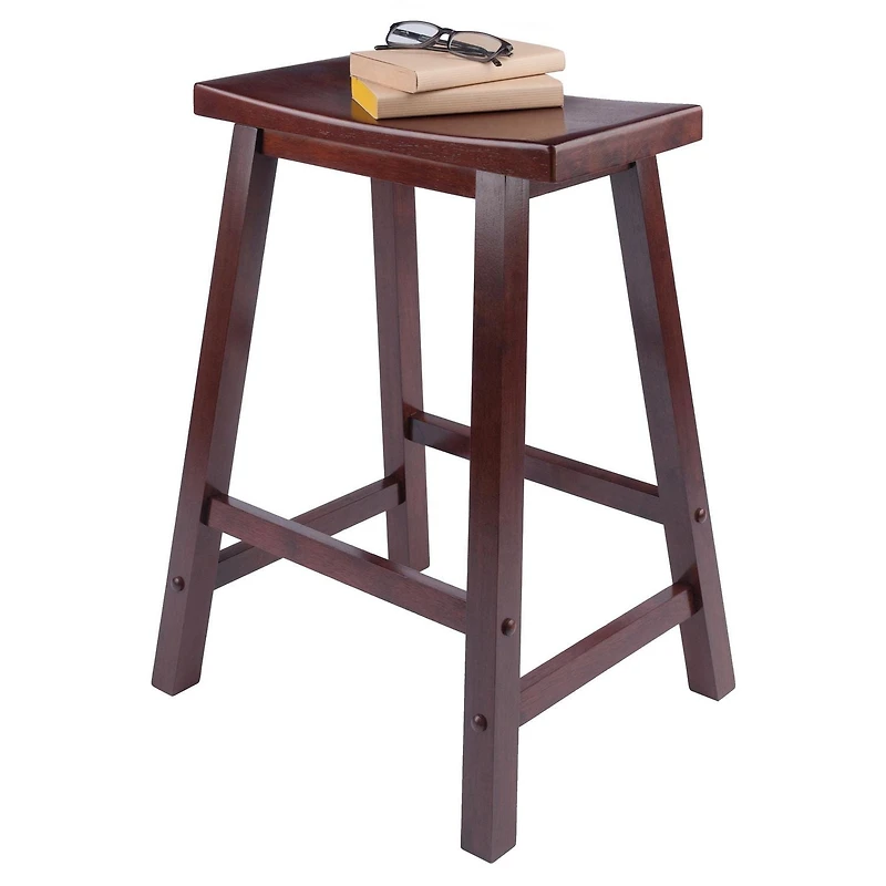 Winsome Tabouret de Comptoir Satori Saddle Seat, Noyer