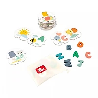 Janod - Pure - Mon Premier Puzzle Alphabet - 26 Pièces - Jeu d'Éveil Précoce - Motricité Fine - Pour Tout-Petits - 2 Ans et Plus - Multilingue - J08045