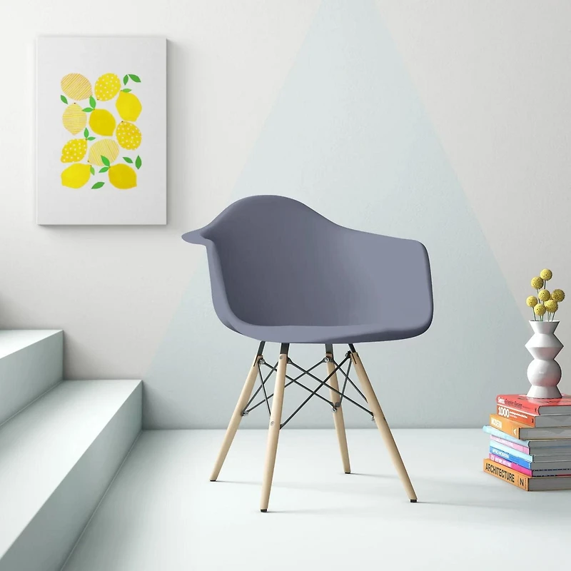 Chaise baquet en plastique gris de la collection Heavenly LOT DE 2