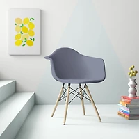 Chaise baquet en plastique gris de la collection Heavenly LOT DE 2