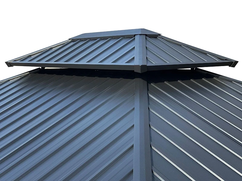 Yosemite 10x12 Double Steel Roof Gazebo Aluminum Posts