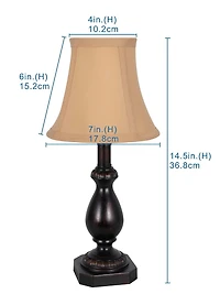 Lampe d'accent Mainstays de 14,5 po camel et bronze