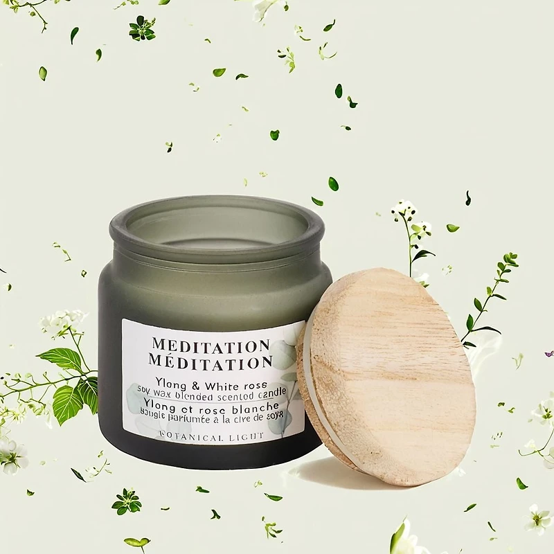 Botanical Light 2.4OZ Ylang & white rose Soy Wax Blended Scented Candle,1 cotton wick, · 2.4oz<br>· 68g<br>· 1 pack