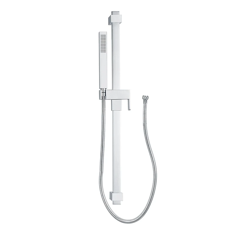Douchette à 1 réglage d'akuaplus® avec système de barre murale ajustable 29 3/4 po (75.5 cm). Fini chrome
