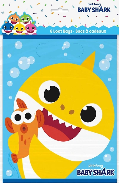 8 Baby Sharks Loot Bags