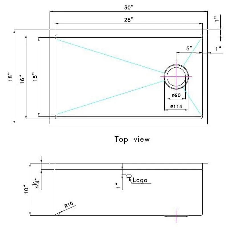 American Imaginations 32-in. W CSA Approved Stainless Steel Kitchen Sink With 2 Bowl And 16 Gauge AI-29296