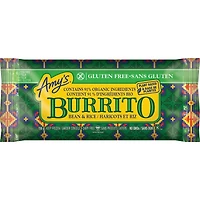 Amy's Kitchen, Gluten Free, Non-Dairy Bean & Rice Burrito, 156g