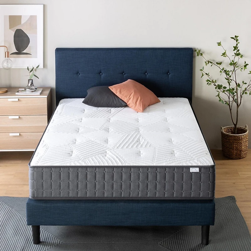 Matelas hybride en mousse mémoire et à ressorts Zinus Spa Sensations 10 po au charbon et au cuivre