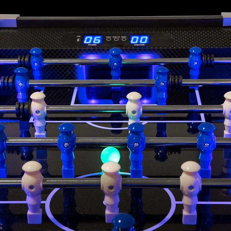 Table soccer ATOMIC Azure DEL Light Up 58 po noire