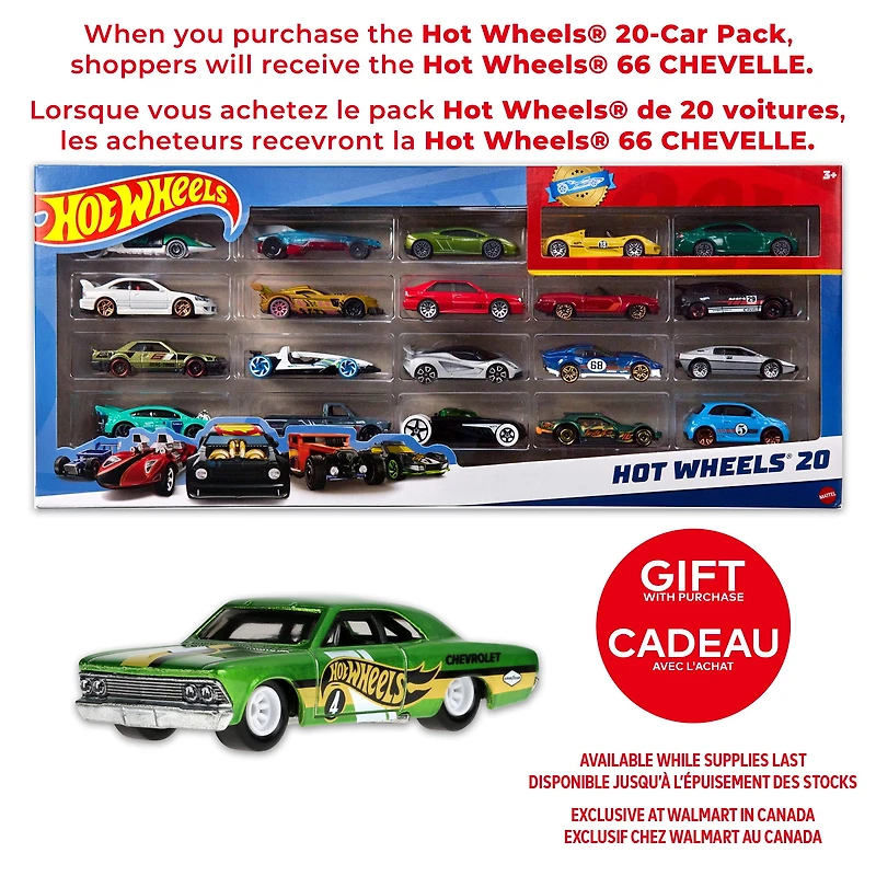 Coffret de 20 voitures Hot Wheels