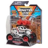 Monster Jam, Monster truck officiel en métal moulé Dalmatian, échelle 1:64, avec mini-véhicule collector à l'échelle 1:87 en cadeau, jouets pour filles et garçons à partir de 3 ans