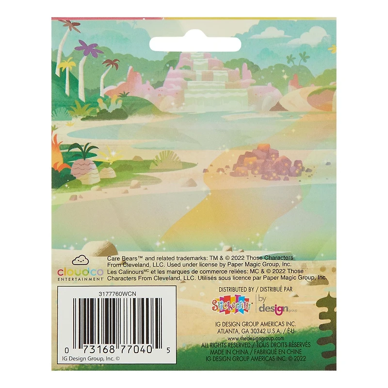 Pack d'autocollants Care Bears Tuck Front, 111 unités