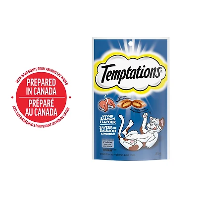 Gâteries pour chats Temptations saveur de saumon savoureux